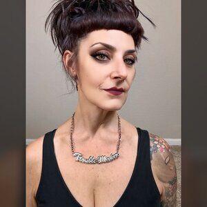 El Dorado Club MCM Vintage Troublemaker Necklace Bad Girl Rockabilly Rocker 16